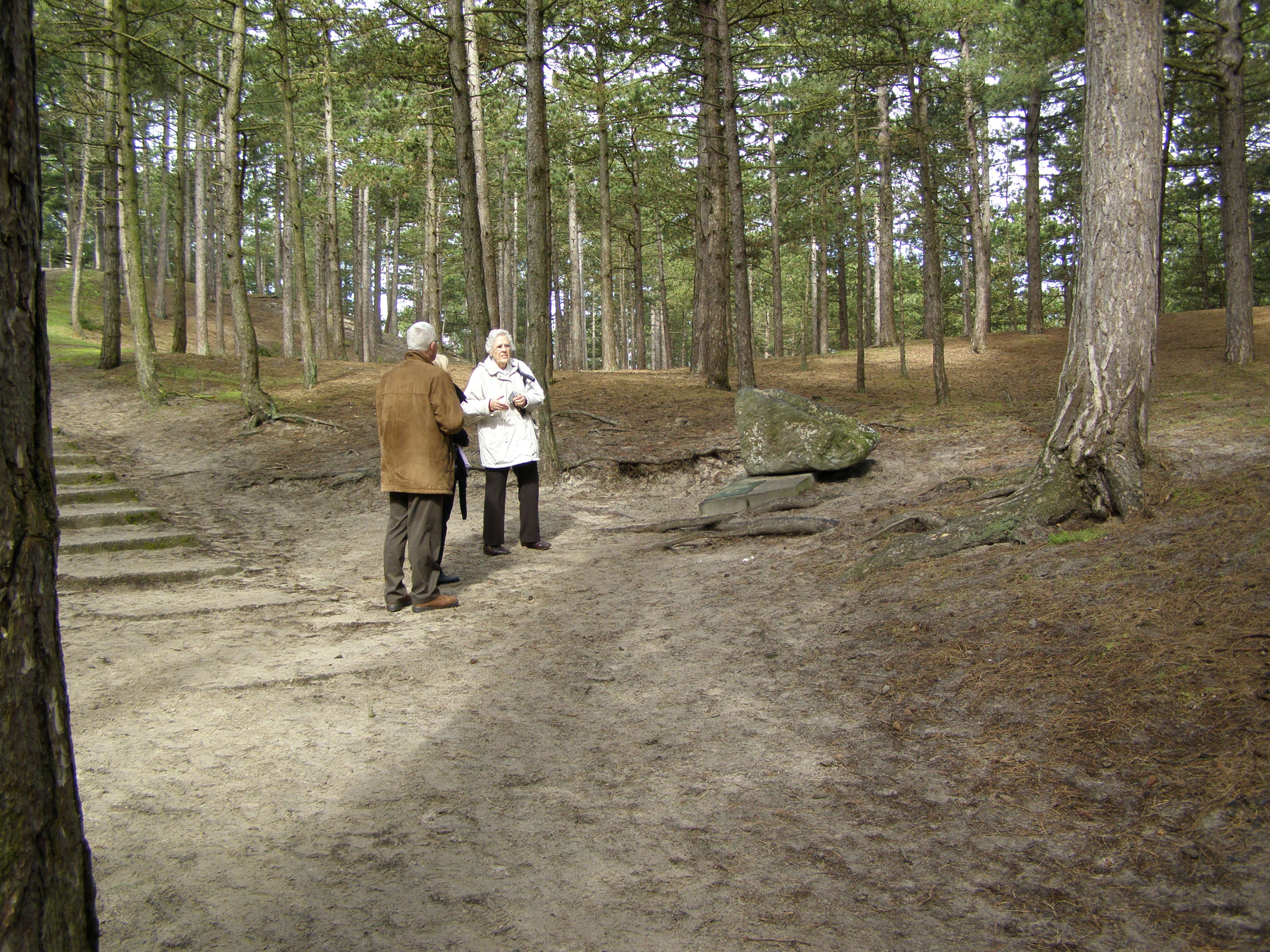 Pam Dawson and Bram Van Dyk at the crash site